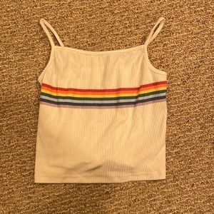 ZAFUL RAINBOW STRIPE CROP TOP